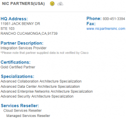Cisco Gold Partner Profile